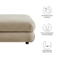 thumbnail image 3 of Modular Ottoman Chair, Tufted, Brown, Velvet, Living Room Lounge Cafe Lobby Hospitality Restaurant, Modern Contemporary, HB37192, 3 of 9
