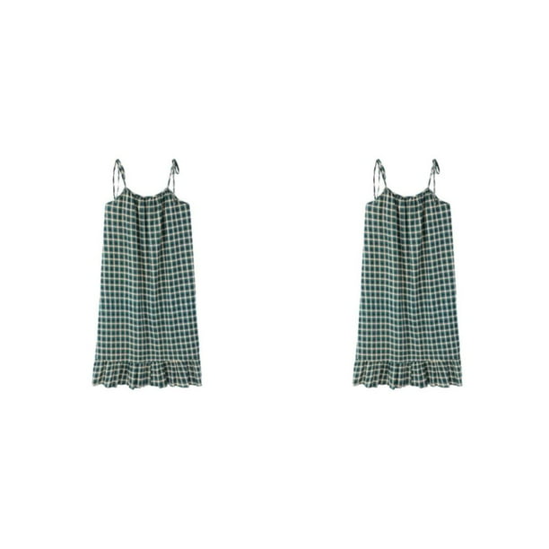 Sonducket Camisón de verano para mujer, vestido de noche de algodón estampado, ropa de descanso, vestidos casuales sueltos, para dormir, Type3 NO3