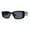 All Black, variant on Womens Art Deco Mod Rectangular Sunglasses Tortoise Brown