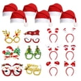 thumbnail image 1 of Gafas de terre, novedad, accesorios para fotografía, sombreros de Santa Claus, gafas , accesorios para fotografía, divertidos adornos navideños, disfraz PIEZAS B 18 PCS B, 1 of 7