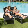 thumbnail image 4 of Lilypelle Sleeping Cots for Adults, 5-Position Folding Chaise Lounge Chairs Outdoor, Portable Folding Bed Cot Lounge Chair for Beach Lawn Camping Pool Sun Tanning, 4 of 12