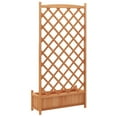 thumbnail image 6 of vidaXL Planter with Trellis Brown Solid Wood Fir, 6 of 7