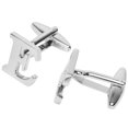 thumbnail image 3 of BodyJ4You 2PC Cufflinks Personalized Initials Letter E Men's Button Shirt Business Gift, 3 of 6