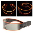 thumbnail image 2 of Gafas de sol luminosas LED con visera electrónica para bares y clubes, brillo fresco. naranja, 2 of 9