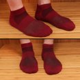 thumbnail image 4 of Men's Rayon from Bamboo Fiber Colored Sports Superior Wicking Athletic Ankle Socks - Maroon - 2 Pairs - Size 10-14, 4 of 4