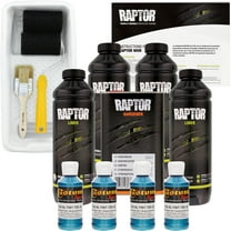 Raptor Blue Metallic Urethane Spray-On Truck Bed Liner Roller Kit, 4 Liters