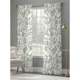 thumbnail image 4 of Sage Green Flower Sheer Curtains for Living Room Bedroom Vintage Farmhouse Boho Leaf Spring Sheer Curtains 108 Inch Long 2 Panels Set Light Filtering Curtain Window Treatments Drapes for Dining Room, 4 of 6