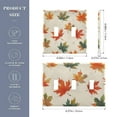 thumbnail image 2 of Yayeee Toggle Light Switch Wall Plate 2-Gang 4.56"x4.48" Decorative Outlet Cover, Orange Autumn Leaves, 2 of 7