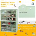thumbnail image 4 of 2 Pcs Small Drawer Organizer 9 Drawer Teacher Toolbox Mini Drawer Organizer with Clear Drawers Desktop Storage Box Jewelry Storage Case Makeup Drawers, 4 of 5