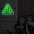 thumbnail image 4 of 2Pcs Halloween Danger Warning Sign Sticker Luminous Creepy Zombie Sign Door Sticker, 4 of 6