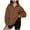 Coffee, variant on Bigetiay Womens High Collar Zip Sweatshirt Long Sleeve Solid Color Loose Fit Womens Fall Sweatshirts 2026 L