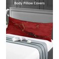 thumbnail image 5 of Red Marble Texture Body Pillow Covers, Vintage Minimalism Abstract Ombre Art Soft Bed Throw Pillowcases Breathable Cooling Long Lumbar Body Pillow Sham Cover for Bed Sofa 20''x54'', 5 of 7