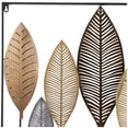 thumbnail image 6 of DecMode Multi Colored Metal Tall Cut-Out Leaf Wall Decor with Intricate Laser Cut Designs, 6 of 16