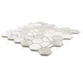 thumbnail image 6 of The Tile Life Eterna Hex 2" x 2" Lineas Gris Glass Mosaic Floor and Wall Tile, 1 Sheet, 6 of 12