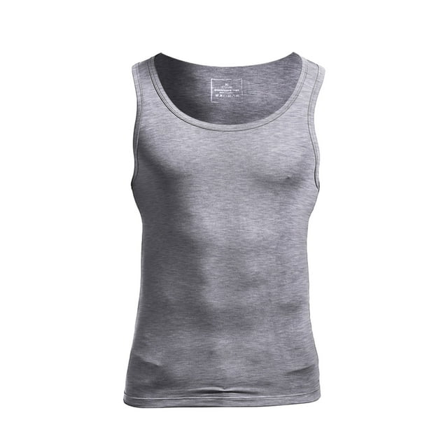 Transemion Fiber Stay Dry And Comfortable During Workouts Quick-Dry Running Vests Multiple Sizes Grey XL