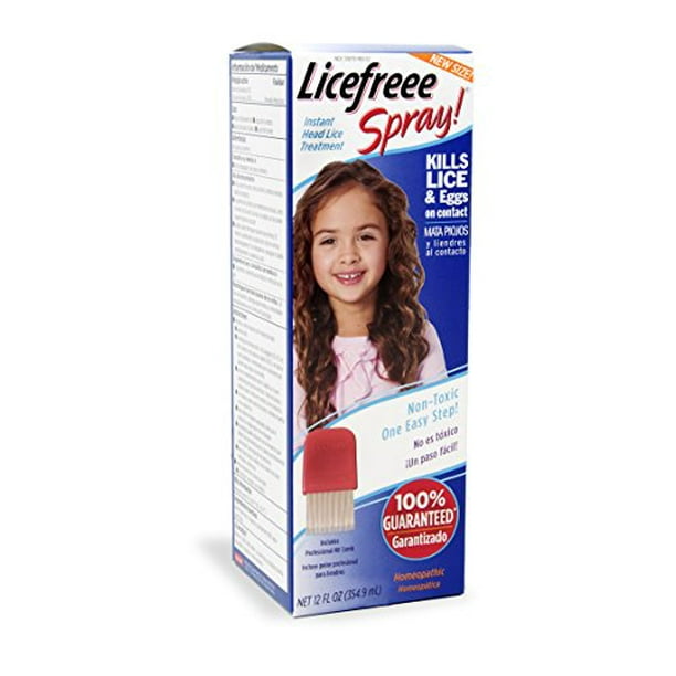 Licefreee Spray Instant Head Lice Treatment Bottle With Metal Nit Comb 12 Fluid Ounce Walmart Com Walmart Com
