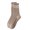 Coffee, variant on Xinwanna 1 Pair Women Socks Ribbed Cuffs Twist Textures Sweat-absorbent Elastic Socks Autumn Winter Mid-tube Thick Warm Socks (Coffee,One Size)
