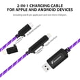 thumbnail image 2 of Câble de Charge et Synchronisation Lumière EL Fluide Visible & Micro USB Câble de Charge et Synchronisation Lumière pour Android et i-Product (Violet), 2 of 8