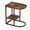 Rustic Brown, variant on Furnibear C Shaped Modern Sofa Side Table Set of 2 with Faux Marble Tabletop and Two Tier Storage Shelf for Living Room and Bedroom, White