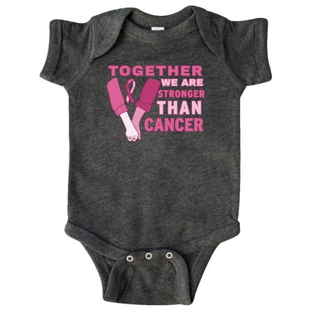 

Inktastic Together We Are Stronger Than Cancer with Hands and Ribbon Gift Baby Boy or Baby Girl Bodysuit
