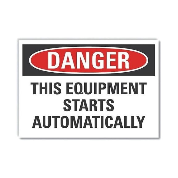 Lyle Danger Sign,10inx14in,Non-PVC Polymer LCU4-0540-ED_14x10