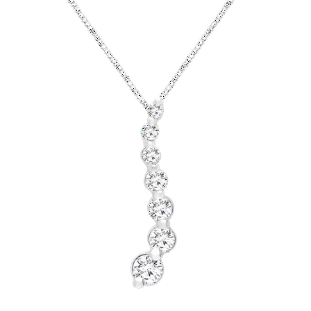 Brilliance Fine Jewelry Journey 1/4 Carat Lab Grown Diamond Pendant Necklace in Sterling Silver