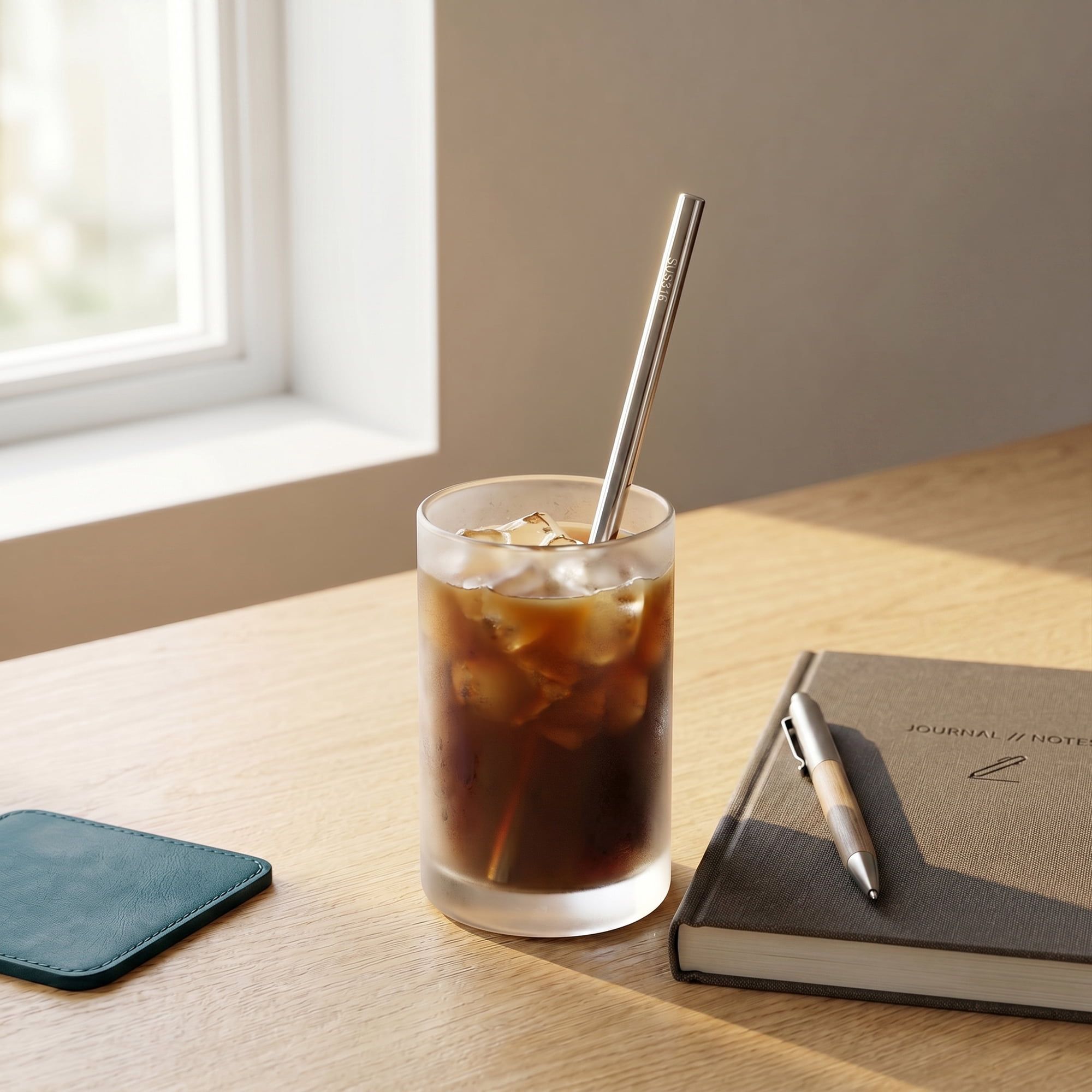 Unique Bargains 8Pcs Reusable Stainless Steel Straws with Brush Straight Pipe 0.5" x 11.8"