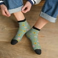 thumbnail image 3 of Fuzoiu Pig Face With Sunflower Print Adult Socks, Crew Moisture-wicking Socks, Unisex Cushion Crew Socks,Casual Sports Ankle Socks, 3 of 7
