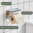 thumbnail image 3 of KOKOSIRI Toilet Paper Holder with Shelf Chrome Bathroom Toilet Roll Holder for Restroom T-304 Stainless Steel Wall Mounted, Polished Finish, B2010CH, 3 of 7