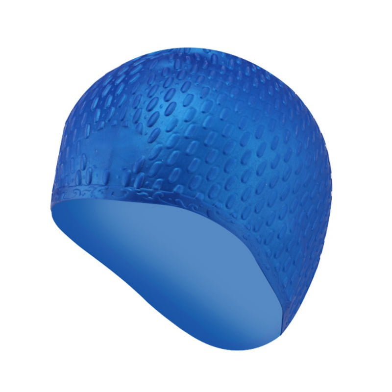 Silicone Rubber Swimming Cap 3D Ergonomic Design Ear Pockets Adult Men