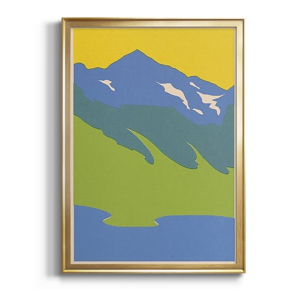 Bright Glacial Lake I Premium Framed Print, in Gold, Black, or Silver - Ready to Hang