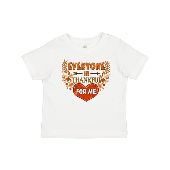 Inktastic Everyone is Thankful for Me with Heart and Leaves Boys or Girls Baby T-Shirt