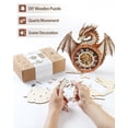 thumbnail image 3 of Reloj de madera 3D con forma de rompecabezas Rnfinewow Dragon, kit de bricolaje, 3 of 7