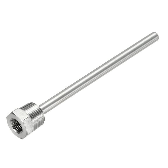 Thermowell G1/2 Threads 150mm Stainless Steel Thermowell for Temperature Sensor Thermometer Instruments