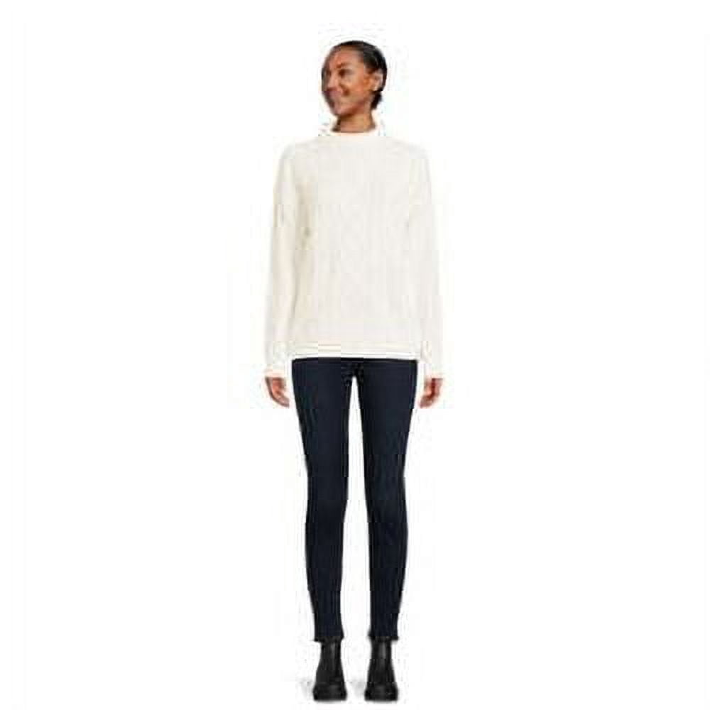 Love by Design Women's Juniors Mixed Cable Knit Sweater with Long Sleeves, Midweight