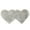 Grey, variant on PiccoCasa Wool Imitation Sheepskin Double Heart Shaped Area Rug for Home, 4 x 2 Ft Pink