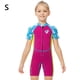 thumbnail image 2 of Soidarity Traje de neopreno para niños, traje de baño de una pieza de manga corta con cuello Multicolor para niñas, traje de baño para nadar y Deportes acuáticos Rojo púrpura S Soidarity OD003646-01, 2 of 6