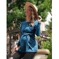 thumbnail image 5 of Ekouaer Women's Maternity Shirts Long Sleeve Pregnancy Tops Casual Ribbed Knit Winter Pregnant Blouses, 5 of 6