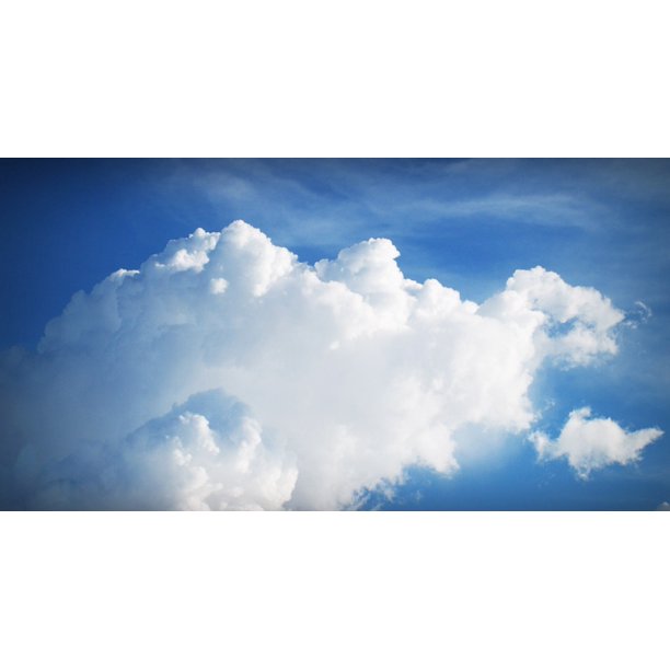 Heaven White Blue Background Heavenly Sky Cloud-12 Inch BY 18 Inch