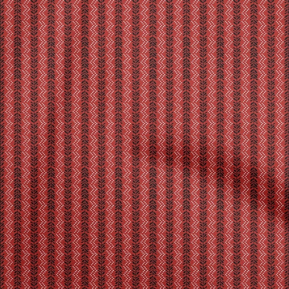 oneOone Cotton Cambric Red Fabric Block Dress Material Fabric Print Fabric By The Yard 56 Inch Wide-JC