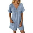 thumbnail image 1 of Timegard Shorts for Women 2pc Plus Size Elastic Waist Loose Soft Pajamas Shorts Homewear Solid Color, 1 of 6