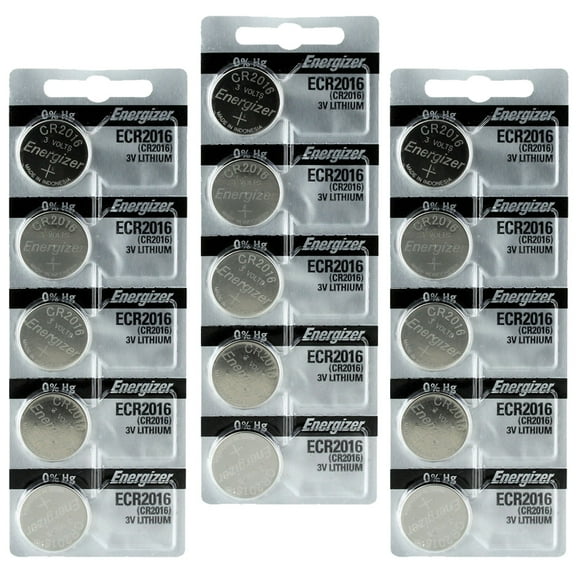 3x 5-PACK Energizer ECR2016 3V Lithium Coin Cell Battery Compatible with CR2016