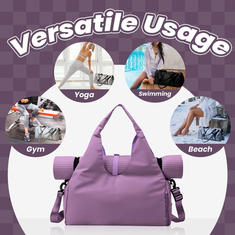 Muka Yoga Gym Bag for Women with Shoe Compartment, Large Capacity