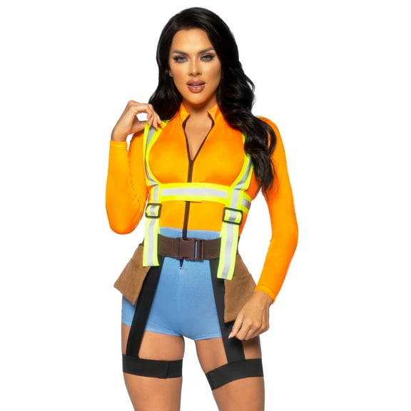 Leg Avenue Women's 2 Piece Construction Worker Costume Set