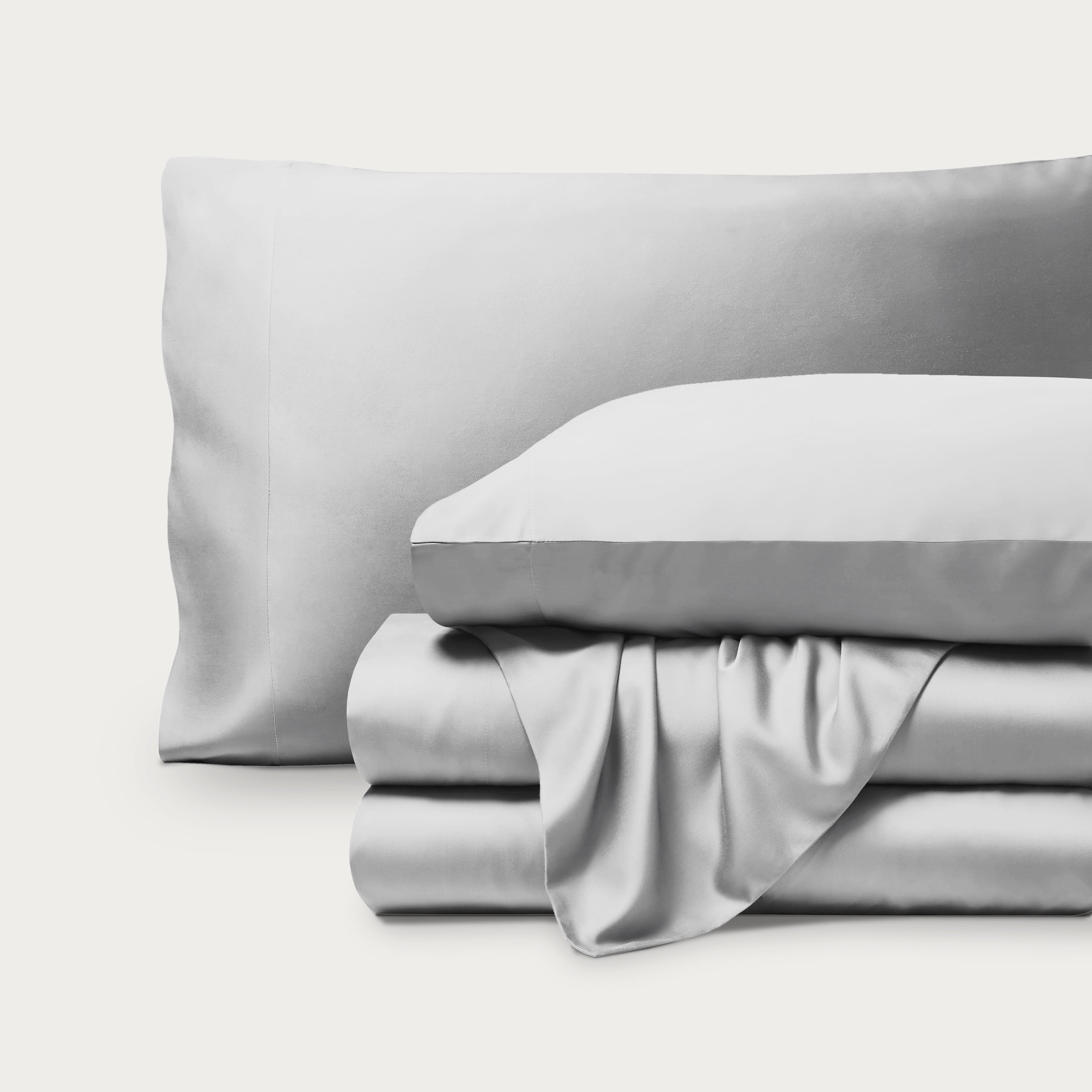 Bare Home Bamboo Sheet Set - Made from Rayon Fibers - Deep Pockets - 4 Piece - Queen, Cloud Gray