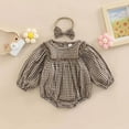 thumbnail image 2 of Staki Baby Long Sleeve Romper Newborn Baby Girl Outfit Cute Romper Long Sleeve Infant Bodysuit 0-18M,6-12 Months, 2 of 9