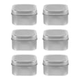 thumbnail image 1 of Small Tinplate Container With Lid Tinplate 6Pcs 2.6X2.6X1.6In, 1 of 1