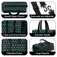 thumbnail image 3 of Utility Tote Bag for Women with 11 Pockets, Green Dots Teacher Tote with Top Zipper Closure & Thick Bottom Support, Waterproof Beach Bag Work Laptop Bag for Teachers, Students, Artist, Nurse Purse, 3 of 5