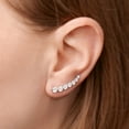 thumbnail image 4 of Ross-Simons 1.90 ct. t.w. Graduated CZ Ear Crawlers in Sterling Silver, Women's, Adult, 4 of 5