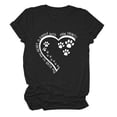 thumbnail image 1 of Meichang T-Shirts de la Saint-Valentin pour Femmes Hauts Mignons Imprimé Cœur Vacances Col Rond Hauts Décontractés Manches Courtes Cadeaux T-Shirts Blouses Liquidation de Printemps, 1 of 3